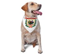 Dog Bandanas,West Virginia Flag Breathable Pet Scarf, Adjustable Washable Polyester Bandana for Small Medium Large Dogs and Cats, Soft Daily Fashion & Photo Prop Accessory for Boy Girl Puppy