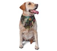 Dog Bandanas,Wildflower digital illustration Breathable Pet Scarf, Adjustable Washable Polyester Bandana for Small Medium Large Dogs and Cats, Soft Daily Fashion