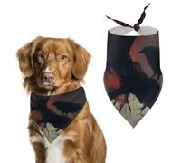 Dog Bandanas Willow Tree With Red Flowers Dog Scarf Bib Kerchief For Pets Large: 70 * 30 CM