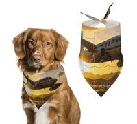 Dog Bandanas with Airplane Puzzle Printed Dog Scarf Dog Bibs Washable Polyester Handkerchief Scarf Triangle Bandana for Small Medium Large Dogs