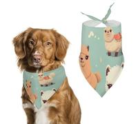 Dog Bandanas with Alpacas Printed Dog Scarf Dog Bibs Washable Polyester Handkerchief Scarf Triangle Bandana for Small Medium Large Dogs