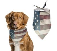 Dog Bandanas with American Flag Veterans Day Printed Dog Scarf Dog Bibs Washable Polyester Handkerchief Scarf Triangle Bandana for Small Medium Large Dogs