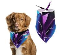 Dog Bandanas with Blue Purple Butterfly Printed Dog Scarf Dog Bibs Washable Polyester Handkerchief Scarf Triangle Bandana for Small Medium Large Dogs
