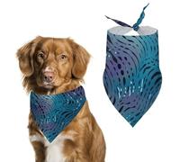 Dog Bandanas with Blue Zebra Print Printed Dog Scarf Dog Bibs Washable Polyester Handkerchief Scarf Triangle Bandana for Small Medium Large Dogs