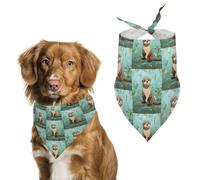 Dog Bandanas with Cartoon Cute Otter Printed Dog Scarf Dog Bibs Washable Polyester Handkerchief Scarf Triangle Bandana for Small Medium Large Dogs