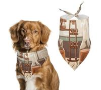 Dog Bandanas with Chemistry Lab Printed Dog Scarf Dog Bibs Washable Polyester Handkerchief Scarf Triangle Bandana for Small Medium Large Dogs