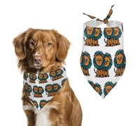 Dog Bandanas with Clipart Lion Printed Dog Scarf Dog Bibs Washable Polyester Handkerchief Scarf Triangle Bandana for Small Medium Large Dogs