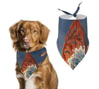 Dog Bandanas with Colorful Surfboard Printed Dog Scarf Dog Bibs Washable Polyester Handkerchief Scarf Triangle Bandana for Small Medium Large Dogs