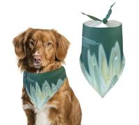 Dog Bandanas with Dragonfly with Water Lily Printed Dog Scarf Dog Bibs Washable Polyester Handkerchief Scarf Triangle Bandana for Small Medium Large Dogs