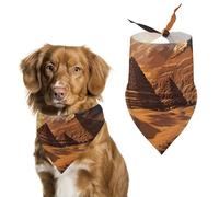 Dog Bandanas with Egyptian Pyramids Printed Dog Scarf Dog Bibs Washable Polyester Handkerchief Scarf Triangle Bandana for Small Medium Large Dogs