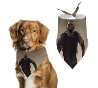 Dog Bandanas with Many Zombie Printed Dog Scarf Dog Bibs Washable Polyester Handkerchief Scarf Triangle Bandana for Small Medium Large Dogs