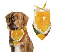 Dog Bandanas with Oranges and Lemons Printed Dog Scarf Dog Bibs Washable Polyester Handkerchief Scarf Triangle Bandana for Small Medium Large Dogs