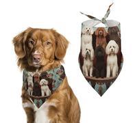 Dog Bandanas with Poodles Dogs Printed Dog Scarf Dog Bibs Washable Polyester Handkerchief Scarf Triangle Bandana for Small Medium Large Dogs