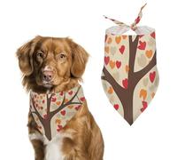 Dog Bandanas with Tree with Birds on Swing Printed Dog Scarf Dog Bibs Washable Polyester Handkerchief Scarf Triangle Bandana for Small Medium Large Dogs