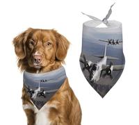 Dog Bandanas with US Army Plane Printed Dog Scarf Dog Bibs Washable Polyester Handkerchief Scarf Triangle Bandana for Small Medium Large Dogs