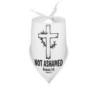 Dog BandanasAshamed Romans 1 16 Cross Christian Puppy Pet V-Neck Bibs Scarf Triangle Adjustable Kerchief Accessories for Small Medium Large Puppy Cat