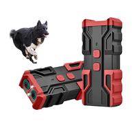 Dog Bark Deterrent Device with LED Flashlight for Indoor and Outdoor Use, Anti-Barking Control for Small Medium Large Dogs Red