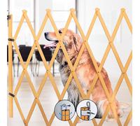 Dog barrier natural wooden separation gate
