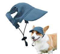 Dog Baseball Cap, Dog Sun Hat, Summer Dogs Sun Protection Hat, Adjustable Pet Baseball Cap, Visor Cap with Ear Holes, Breathable Visor Caps for Puppy Small Medium Large Dogs (Blue, M)