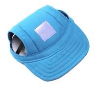 Dog Baseball Cap, Pet Baseball Cap, Pet Baseball Outdoor Cap, Pet Visor Caps, Dog Sports Hats, with Ear Holes and Adjustable Chin Strap, for Dogs, Pets, Puppies, Pale Blue, S
