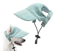 Dog Baseball Cap, Summer Dog Sun Hat, Adjustable Pet Dog Cat Summer Beach Visor Bucket Hat with Ear Holes, Puppy Sunbonnet Headdress for Puppy Small Medium Large Dogs (Green,XL)