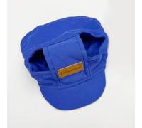 Dog Baseball Cap, Sun Protection Dog Sun Hat with Ear Holes and Adjustable Strap for Large Dogs, Reinforced Brim Dogs Hat for Outdoor Walking Hiking, Sturdy Fashion Pet Headwear for Sunny Days, Blue