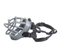 Dog Basket Muzzle, Dog Muzzle Breathable Training Mouth Cover with Buckle for Panting and Drinking Black Red Gray 5 Sizes(Grey,5#)