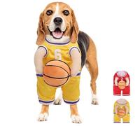 Dog Basketball Costume With Ball,Dog Basketball Halloween Costume,Dog Basketball Costume Holding Ball,Dog Basketball Halloween Costume With Ball,Ball Halloween Costumes Dog Outfits (S,Yellow)