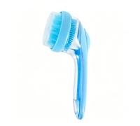 Dog Bath Brush, 2 in 1 Pet Grooming Bath Massage Brush with Soap and Shampoo Dispenser Soft Silicone Bristle Dog Scrubber for Long Short Haired Dogs Cats Shower-Blue