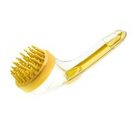 Dog Bath Brush - 2-in-1 Pet Grooming Massager, Gentle Silicone Bristles 19*7*9.5 cm | Bath Accessories with Shampoo Reservoir for Dogs, Cats, Puppies, Kittens, Small Pets, Effective for Cleaning and