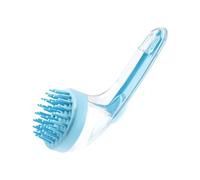 Dog Bath Brush, Cat Bathing Brush, Gentle Massage Cleansing Scrubber with Built-in Soap Dispenser for Puppies Kittens Travel Home Grooming Beach Swimming Pool Pet Care, 18 x 7 x 7.5 cm