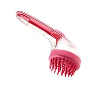Dog Bath Brush, Cat Dog Massage Scrubber, 7.09 x 2.76 x 2.95 Inches, Soft Silicone Bristles, Gentle Deep Cleaning, Pet Grooming with Built-In Soap Dispenser for Home Travel Beach Pool Use