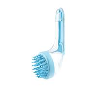 Dog Bath Brush, Cat Dog Massage Scrubber, 7.09 x 2.76 x 2.95 Inches, Soft Silicone Bristles, Gentle Deep Cleaning, Pet Grooming with Built-In Soap Dispenser for Home Travel Beach Pool Use