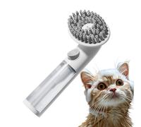Dog Bath Brush - Dog Shampoo Grooming Brush | Silicone Long-Handle Massage Comb for Bath, Pet Scrubber for Cleaning, Soothing Wash Tool for Long & Short Hair, Gentle Canine Shower Groomer
