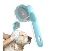 Dog Bath Brush, Multifunctional Shower Comb, Kitten Grooming Tool with Handle, Hair Washing Massager, Pet Scrubber for Short Coats, Long Hair, Cleaning, Spa, Care Routine