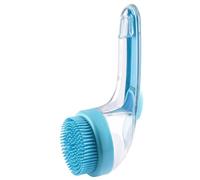 Dog Bath Brush, Pet Bath Brush with Shampoo Dispenser, Fine Teeth Grooming Tool for Dogs Cats Short Long Hair, Blue