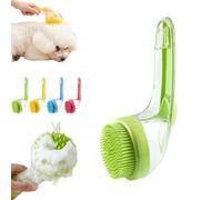 Dog Bath Brush, Pet Grooming Massage Scrubber for Long and Short Hair,Dog Shampoo Brush Bubble Maker,Dog Paw Washer, Dog Grooming Massage Brush Soft Silicone Bristle for Dogs Cats Shower (Green1)