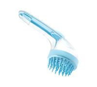 Dog Bath Brush, Pet Grooming Scrubber, Silicone Soap Dispenser Design, Soft Bristle Washer, Lightweight And Compact, For Cats Dogs Kittens Puppies Home Travel Use, 7.09 x 2.76 x 2.95 Inches