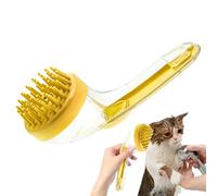 Dog Bath Brush, Pet Massage Comb, 7.48x2.76x3.74 Inches Shampoo Dispenser Tool, Grooming Cleaner with Silicone Bristles for Puppy Kitten Cat Small Animals Shower Accessories