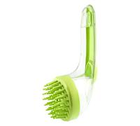 Dog Bath Brush Scrubber,Pet Bath Massage Brush with Shampoo Dispenser - Grooming Tool Cleaner Silicone Bristle Cat Comb Shower Accessories for Puppy Kitten Small Animals