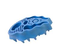 Dog Bath Brush, Shampoo Massage Silicone Comb, Pet Grooming Detangling Removing Loose Undercoat Shed Fur (Blue)