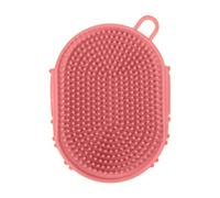 Dog Bath Brush - Silicone 16x11.7x3.8cm | Soft Grooming Scrubber With Shampoo Dispenser Massage Bristles Pet Cleaning Tool For Short Long Hair Dogs Cats Home Bath Use