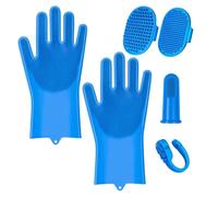 Dog Bath Gloves - Silicone Grooming Gloves for Pets for Bathing & Massaging | Non-Slip Shampoo Brush for Dogs & Cats, Gentle Grooming, Hair Removal & Cleaning Hair Removal