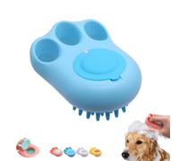 Dog Bathing Brush, Non-Slip Comfortable Pets Washing Brush With Shampoo Dispenser, Dogs Care Products For Poodles, Miniature Spitz, Dobermans, Golden Retrievers (Sky Blue)