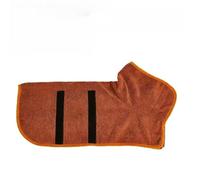Dog Bathrobe for Large Dogs, Full Coverage Absorbent Quick-Dry Pet Towel Robe, Breathable Soft Dog Drying Coat After Bath, Shower or Swimming (Coffee Brown, S - Suitable for 7-14 kg pets)
