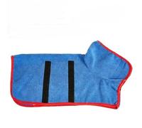 Dog Bathrobe for Large Dogs, Full Coverage Absorbent Quick-Dry Pet Towel Robe, Breathable Soft Dog Drying Coat After Bath, Shower or Swimming (Blue, S - Suitable for 7-14 kg pets)
