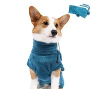 Dog-Bathrobe Super Absorbent Dogs Drying Coat Adjustable Bath Robe Quick Drying Coat Dogs Robes With Soft Fleece Microfiber Dog Bathrobe For Dog After Baths Swimming And Grooming