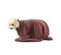 Dog Bathrobe Towel, Fast Drying Dog Bag, Microfiber Bathrobe Powerful Absorbent Zipper Pet Cat Bath Robe for Puppy Small Medium Dogs (S)