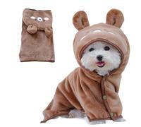 Dog Bathrobe with Hood - Cute Pet Outfit Towel Robe for Cats Dogs, Polyester Hooded Bathrobe Soft Quick Drying Super Absorbent Wrap for After Bath Beach Pool (#2,Medium)