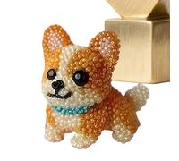 Dog Beads Embroidery Kit - Three Dimensional Dog Animal Beads Embroidery Kit | Ornament Making Art Complete Accessories for Animal Lovers Girls Women Ad